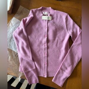 Pilcro Lavender cashmere cardigan - m- NWT
